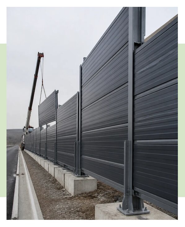 Металлические шумозащитные экраны для дорог в Владикавказе